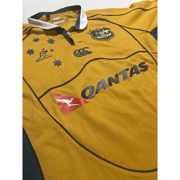 MEN'S RUGBY UNION AUSTRALIA WALLABIES 2007/2008 HOME SHIRT JERSEY MAILLOT SIZE L - Picture 2 of 11